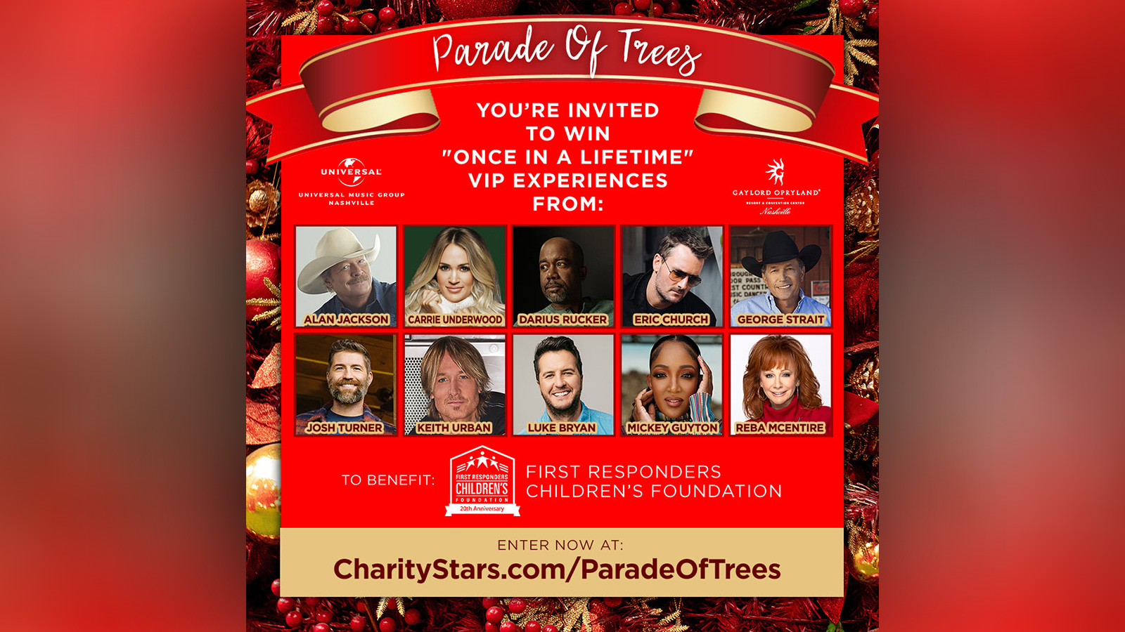 FRCF Announces Donation From Universal Music Group Nashville’s Parade Of Trees Sweepstakes