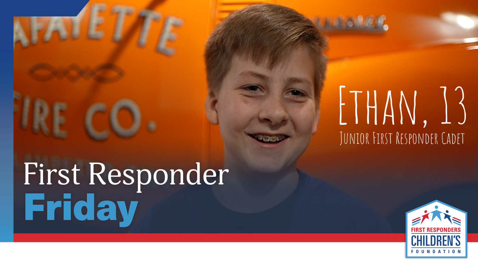 Meet Ethan Hutchinson | Junior First Responder Friday